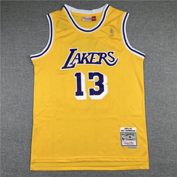 Mens Wilt Chamberlain Yellow Stitched Jersey